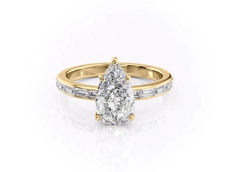 The Jennifer Set With A 1 Carat Pear Lab Diamond Online Sale