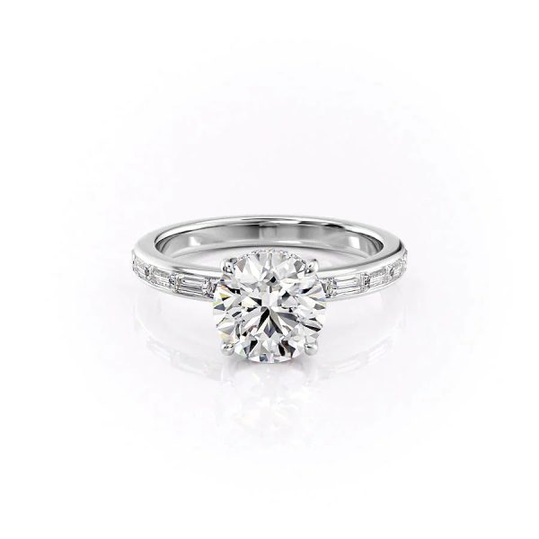 The Jennifer Set With A 2.5 Carat Round Lab Diamond Hot on Sale