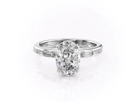 The Jennifer Set With A 1 Carat Oval Lab Diamond Hot on Sale