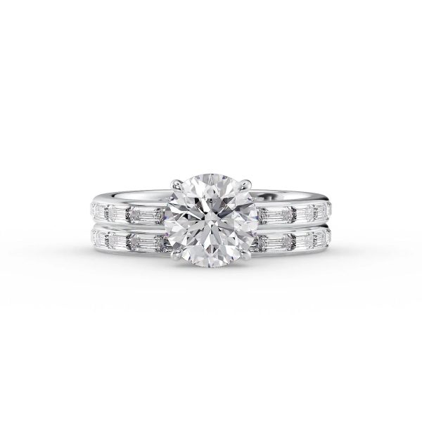 The Jennifer Set With A 2.5 Carat Round Lab Diamond Hot on Sale