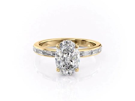 The Jennifer Set With A 1.5 Carat Oval Lab Diamond For Cheap