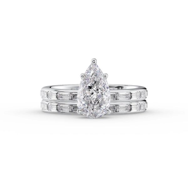 The Jennifer Set With A 1 Carat Pear Lab Diamond Online Sale