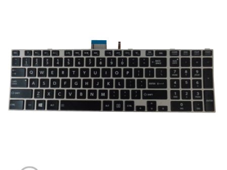 New Toshiba Satellite E55-A E55T-A Laptop Silver Backlit Keyboard on Sale