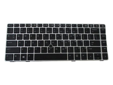 New Keyboard w  Pointer for HP Elitebook 8460P 8470P Laptops - Silver Frame Cheap